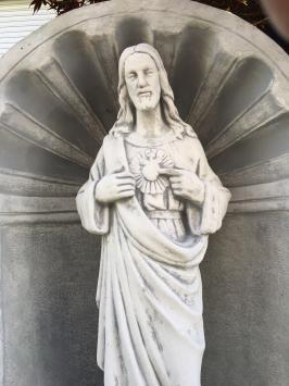 Herz-Jesu-Statue im Oratorium, voll aus Stein, schönes Aussehen!